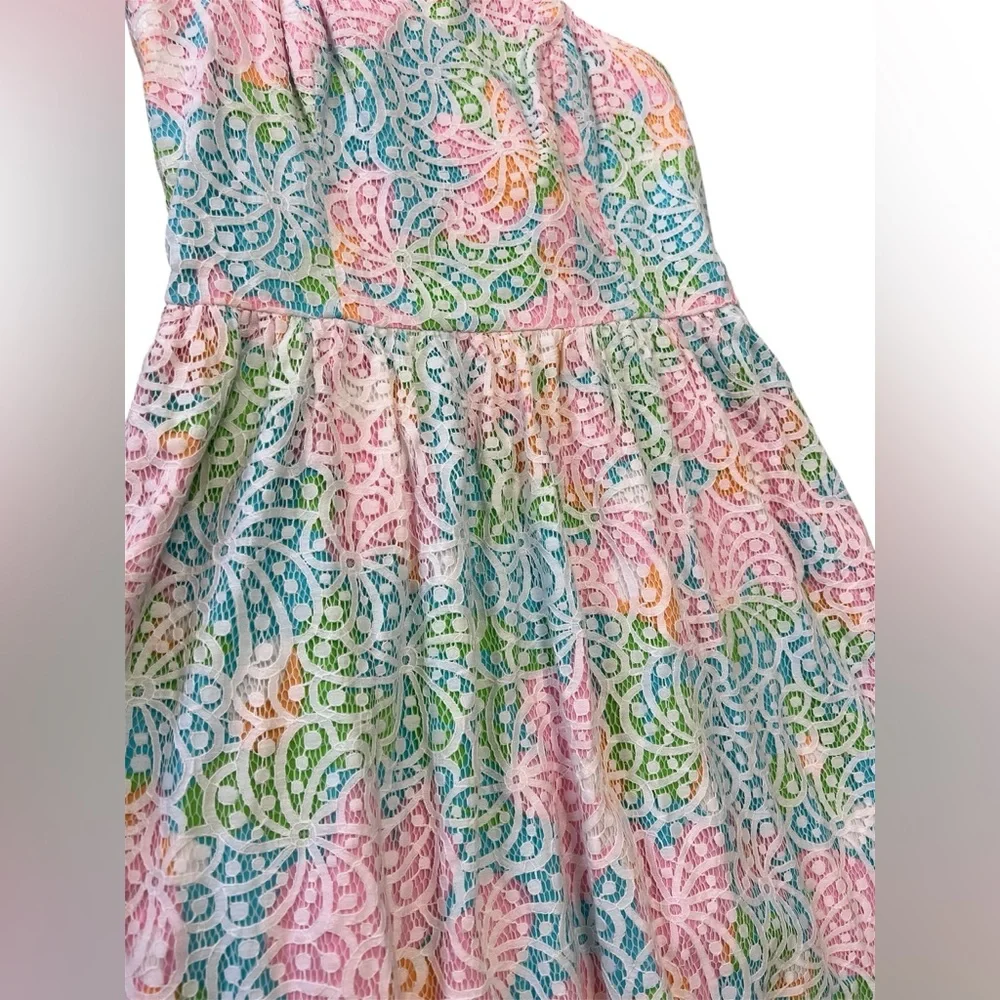 LILLY PULITZER LOTTIE STRAPLESS with Salisbury lace overlay dress size 8 EUC - Picture 4 of 7
